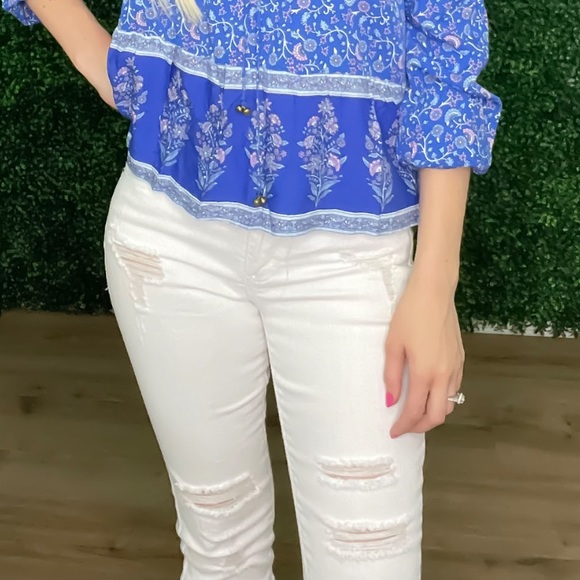 Kancan Jeans White Distressed - Picture 2 of 3